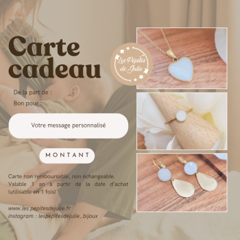 CARTE CADEAU BIJOUX LACTES