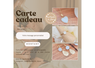 CARTE CADEAU BIJOUX LACTES